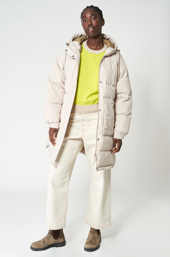 Lumi Puffer Coat Peyote White