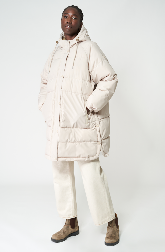 Lumi Puffer Coat Peyote White