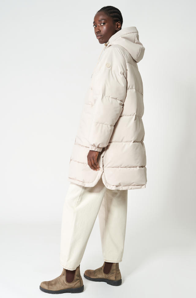 Lumi Puffer Coat Peyote White