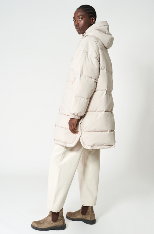 Lumi Puffer Coat Peyote White
