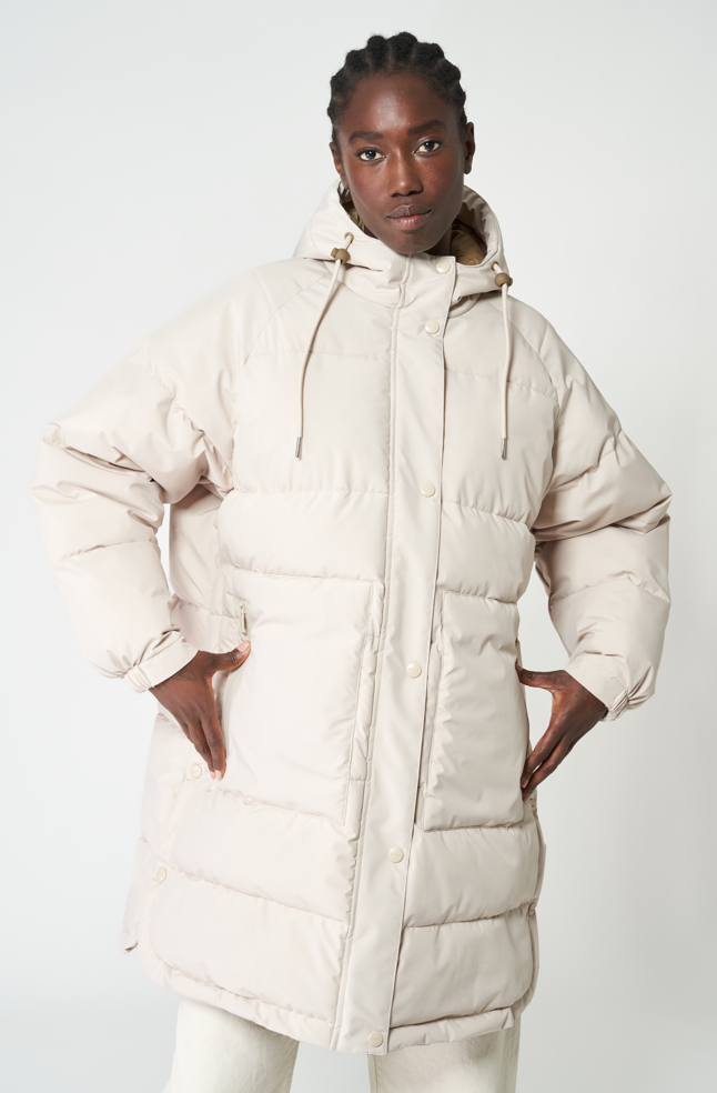 Lumi Puffer Coat Peyote White
