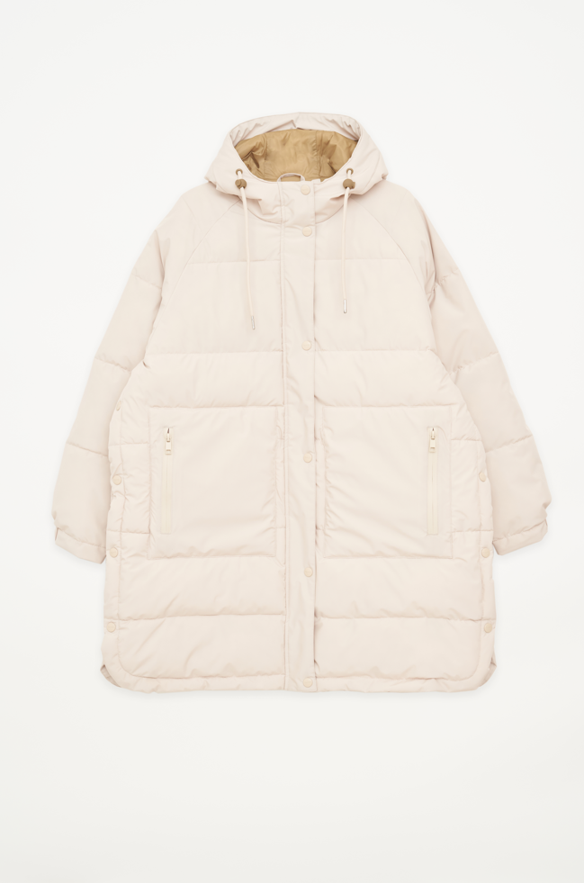 Lumi Puffer Coat Peyote White