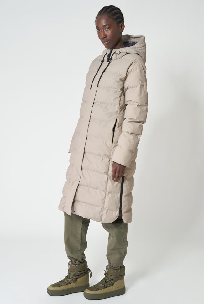 Puddle long puffer coat Stone Grey Tanta Wear